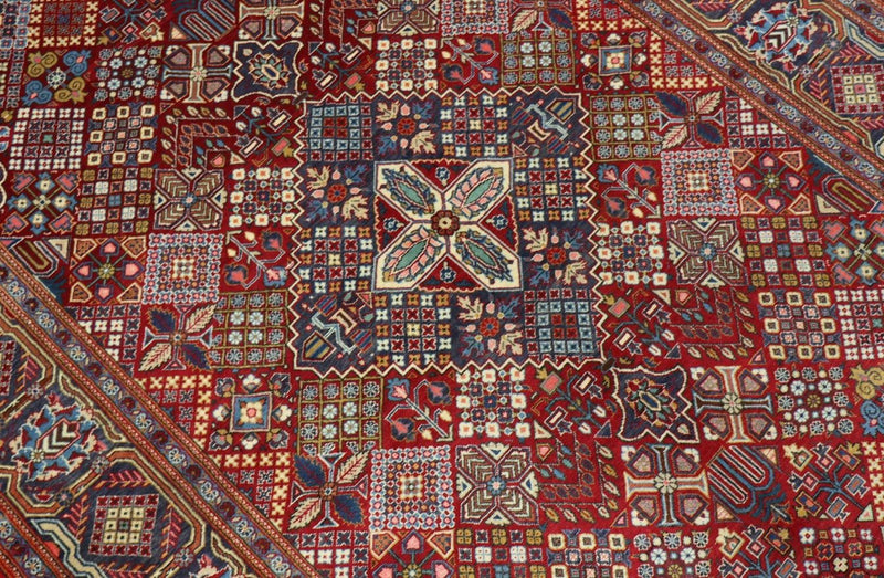 Persisk tæppe - Keshan - 220 x 140 cm - mørkerød