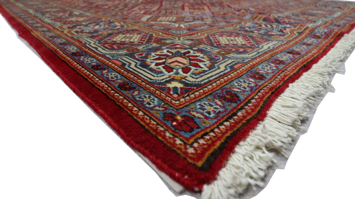 Persisk tæppe - Keshan - 220 x 140 cm - mørkerød