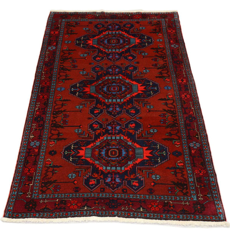 Orientalsk tæppe - 207 x 121 cm - mørkerød