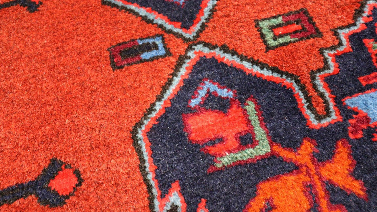 Orientalsk tæppe - 207 x 121 cm - mørkerød