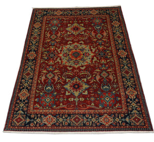 Orientalsk tæppe - 205 x 139 cm - mørkerød
