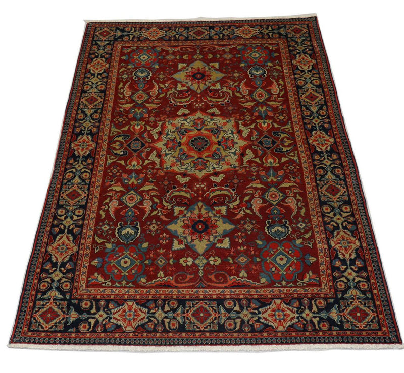 Orientalsk tæppe - 205 x 139 cm - mørkerød