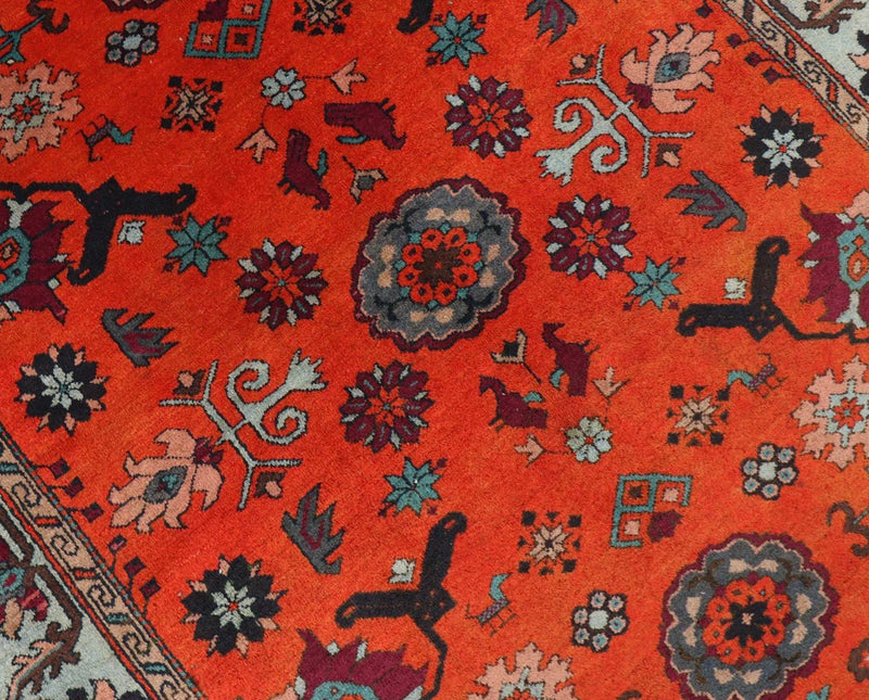 Orientalsk tæppe - 210 x 133 cm - mørkerød