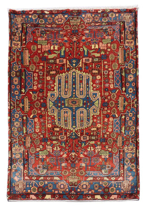 Persisk tæppe - Nomadisk - 215 x 154 cm - rød