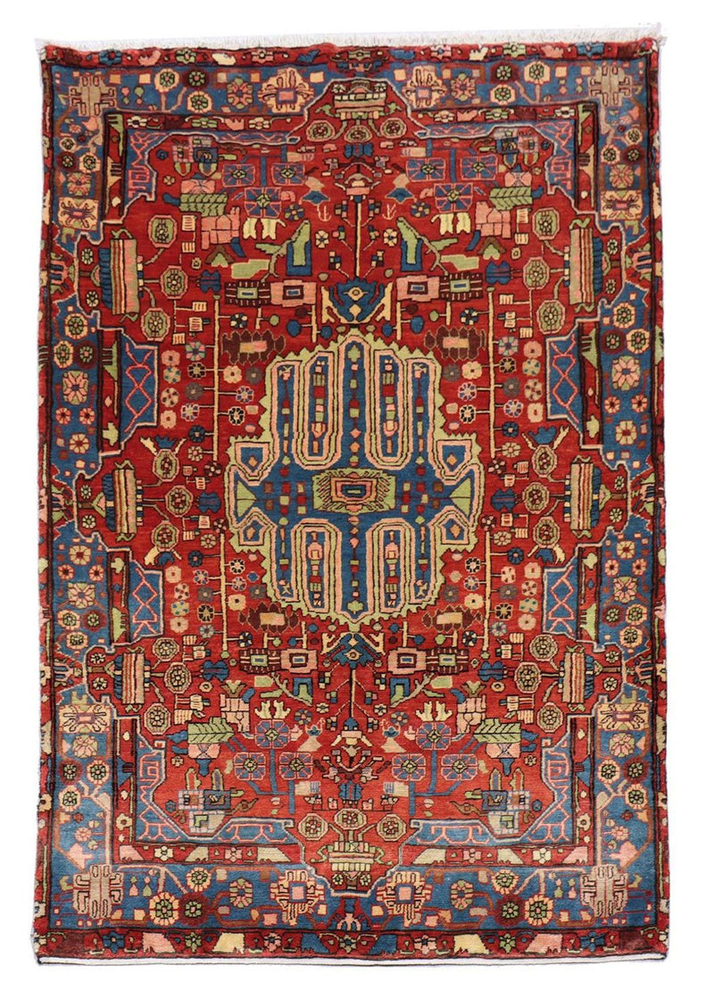 Persisk tæppe - Nomadisk - 215 x 154 cm - rød