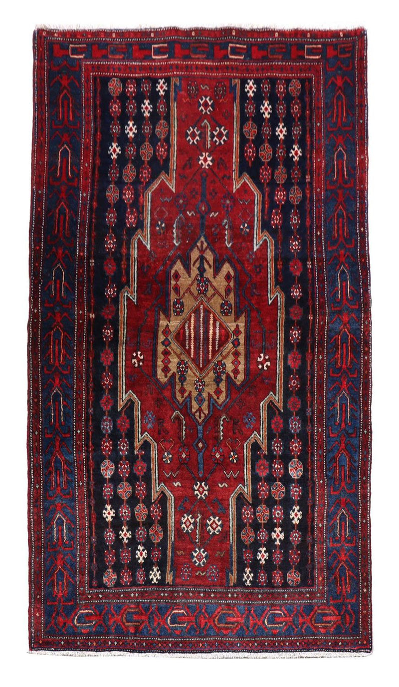 Gabbeh Tæppe - Loribaft Persisk - 243 x 133 cm - rød