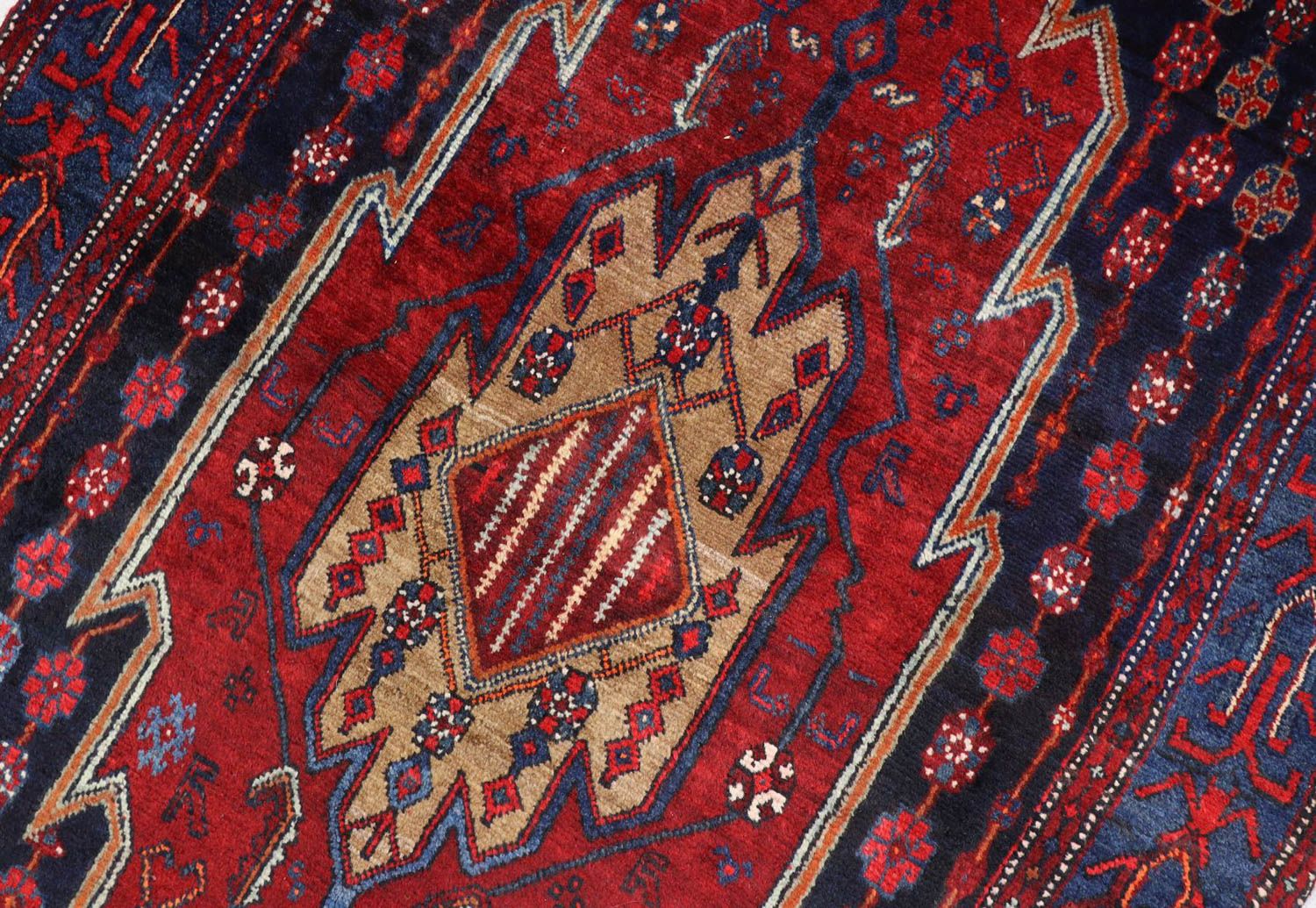 Gabbeh Tæppe - Loribaft Persisk - 243 x 133 cm - rød