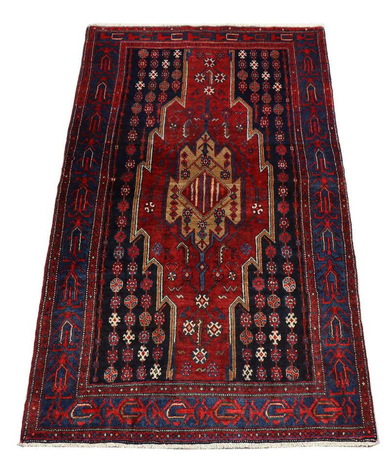 Gabbeh Tæppe - Loribaft Persisk - 243 x 133 cm - rød