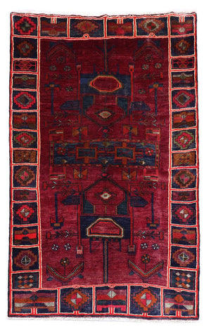 Gabbeh Tæppe - Loribaft Persisk - 220 x 160 cm - lysrød