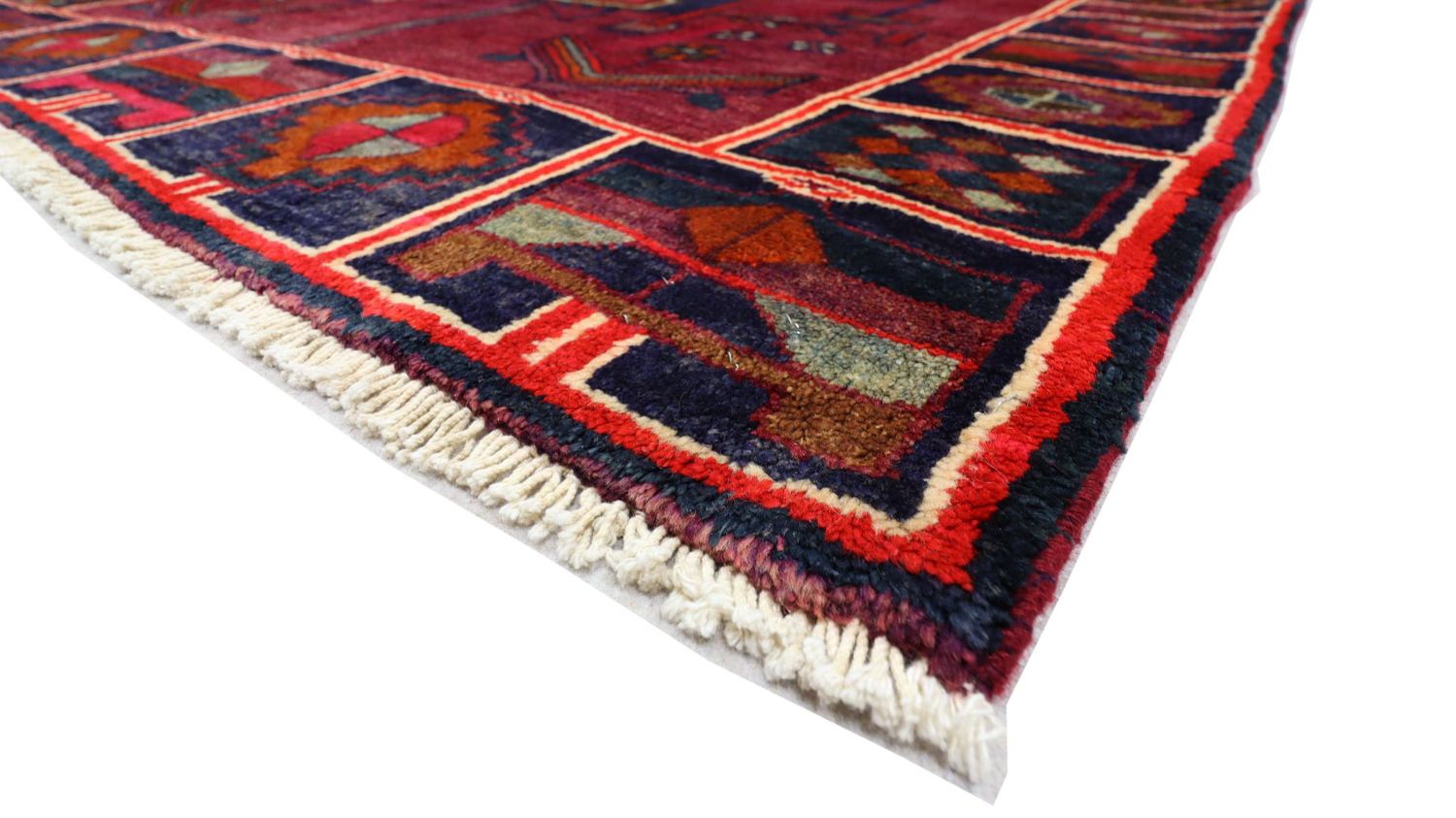 Gabbeh Tæppe - Loribaft Persisk - 220 x 160 cm - lysrød