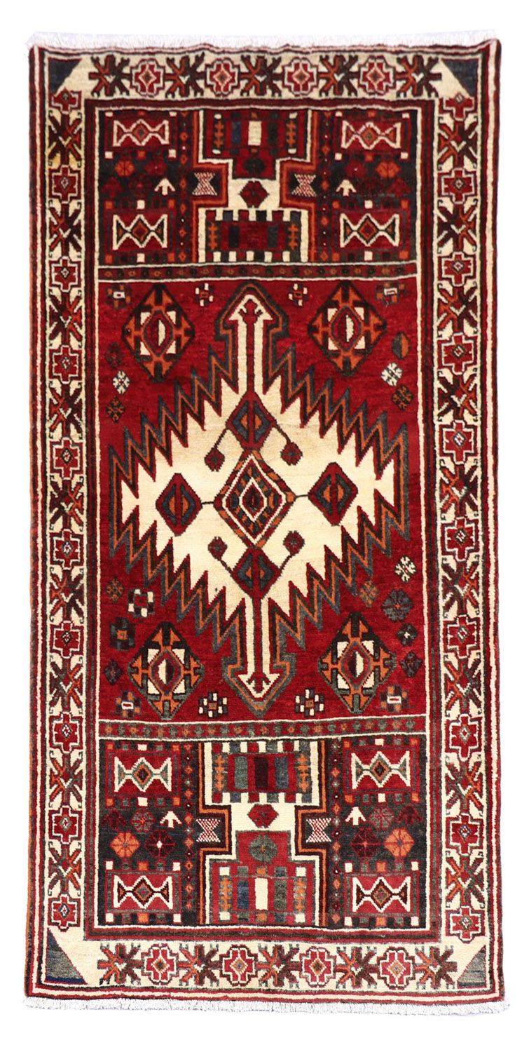 Løber Persisk tæppe - Nomadisk - 245 x 135 cm - rød