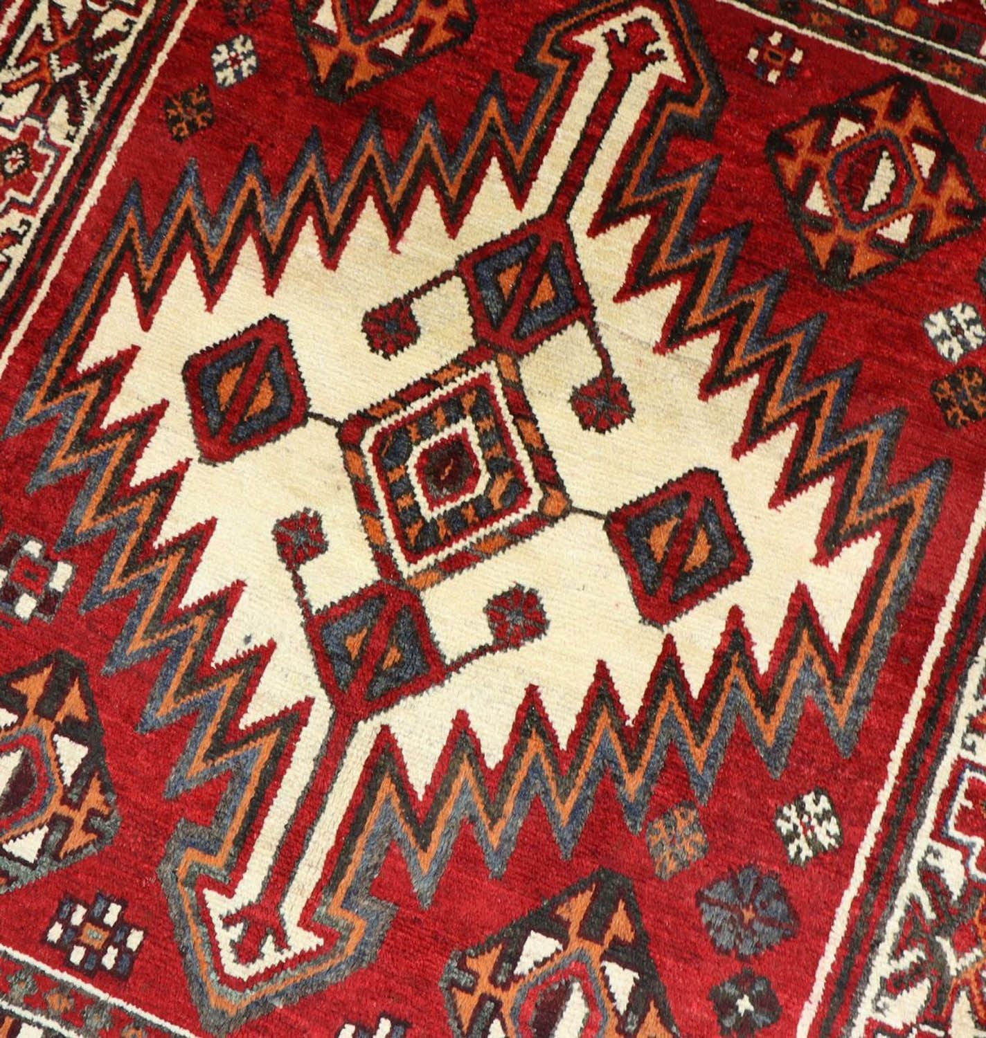 Løber Persisk tæppe - Nomadisk - 245 x 135 cm - rød