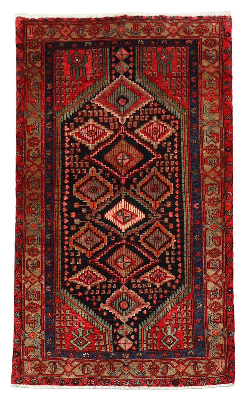 Persisk tæppe - Nomadisk - 217 x 138 cm - sort