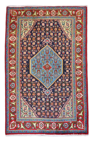Persisk tæppe - Nomadisk - 203 x 137 cm - mørkeblå