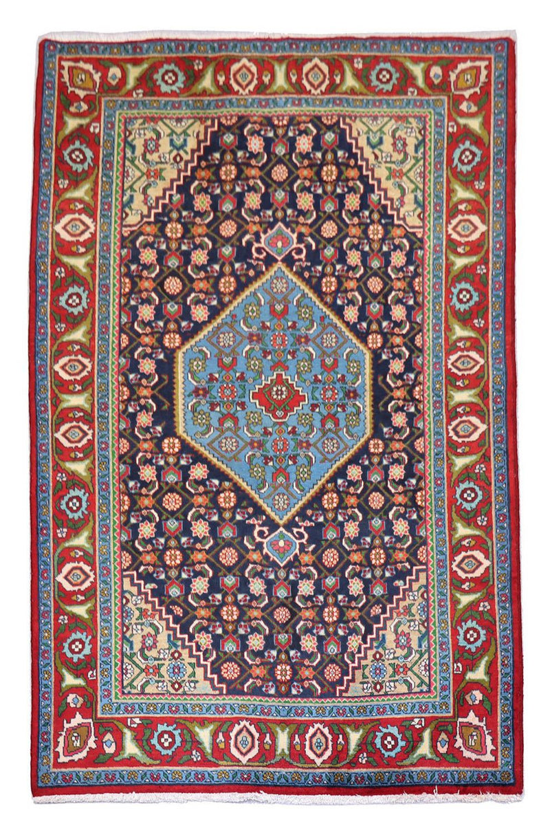 Persisk tæppe - Nomadisk - 203 x 137 cm - mørkeblå