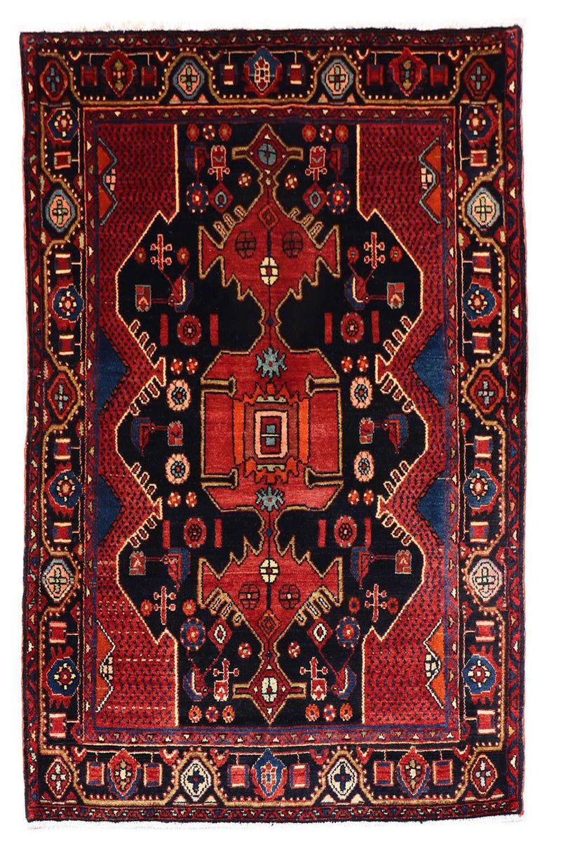 Persisk tæppe - Nomadisk - 202 x 138 cm - sort