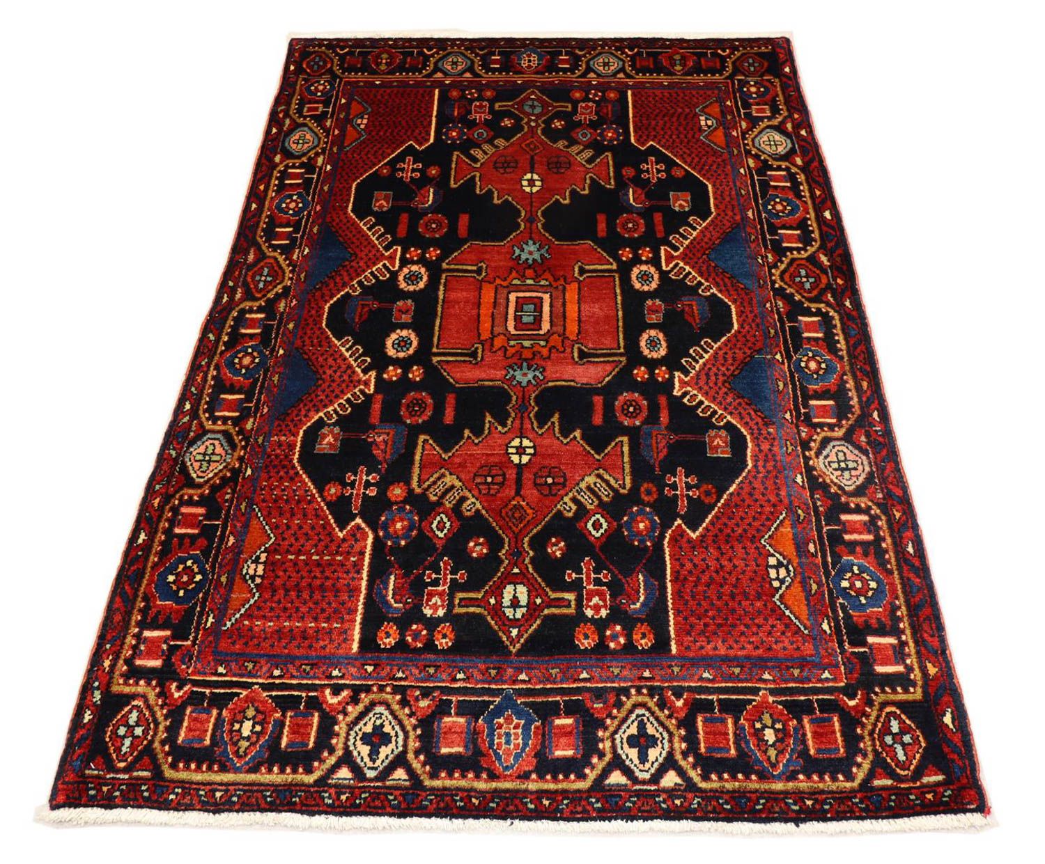 Persisk tæppe - Nomadisk - 202 x 138 cm - sort