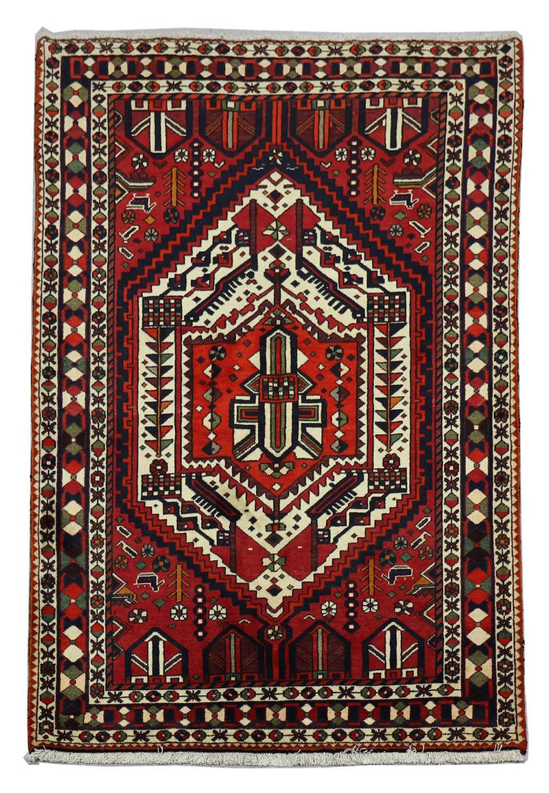 Persisk tæppe - Nomadisk - 210 x 149 cm - rød