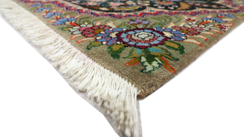 Persisk tæppe - Tabriz - 92 x 68 cm - mørkeblå
