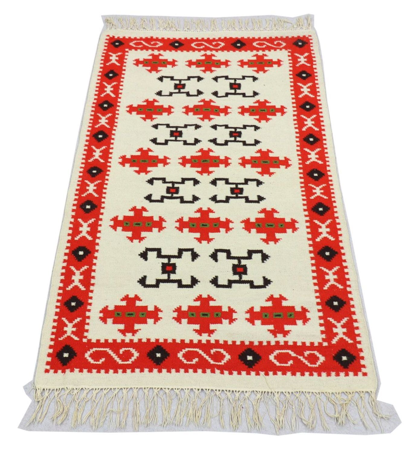 Moderne kilim Tæppe 160x100cm - Perserteppich Wollteppich