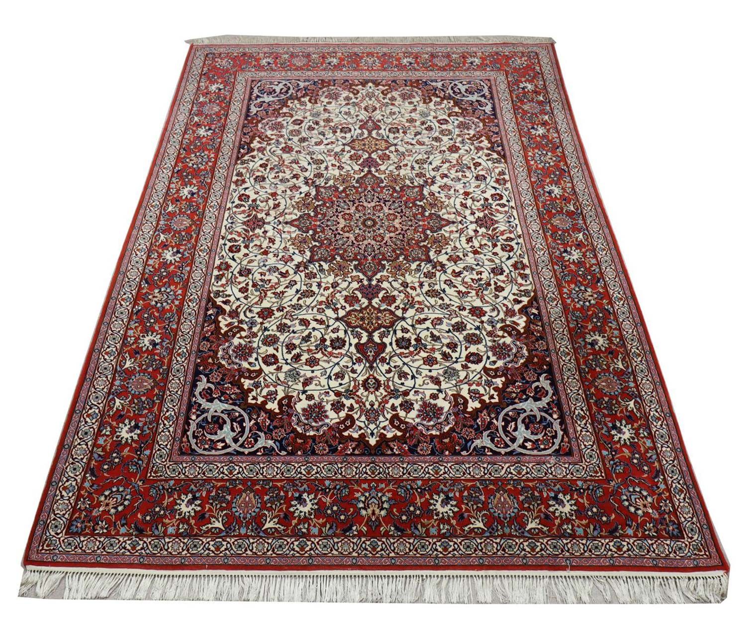 Persisk tæppe - Isfahan - Premium - 303 x 202 cm - beige