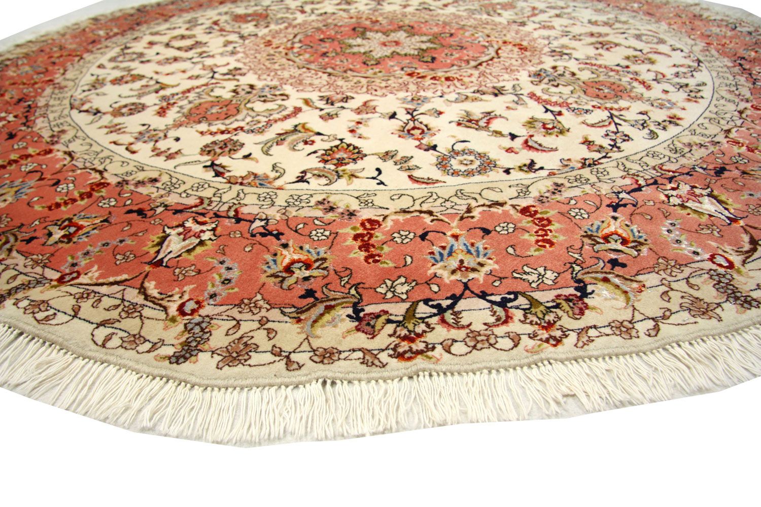 Persisk tæppe - Tabriz - Royal rundt  - 230 x 230 cm - beige