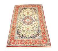 Persisk tæppe - Isfahan - Premium - 243 x 153 cm - beige