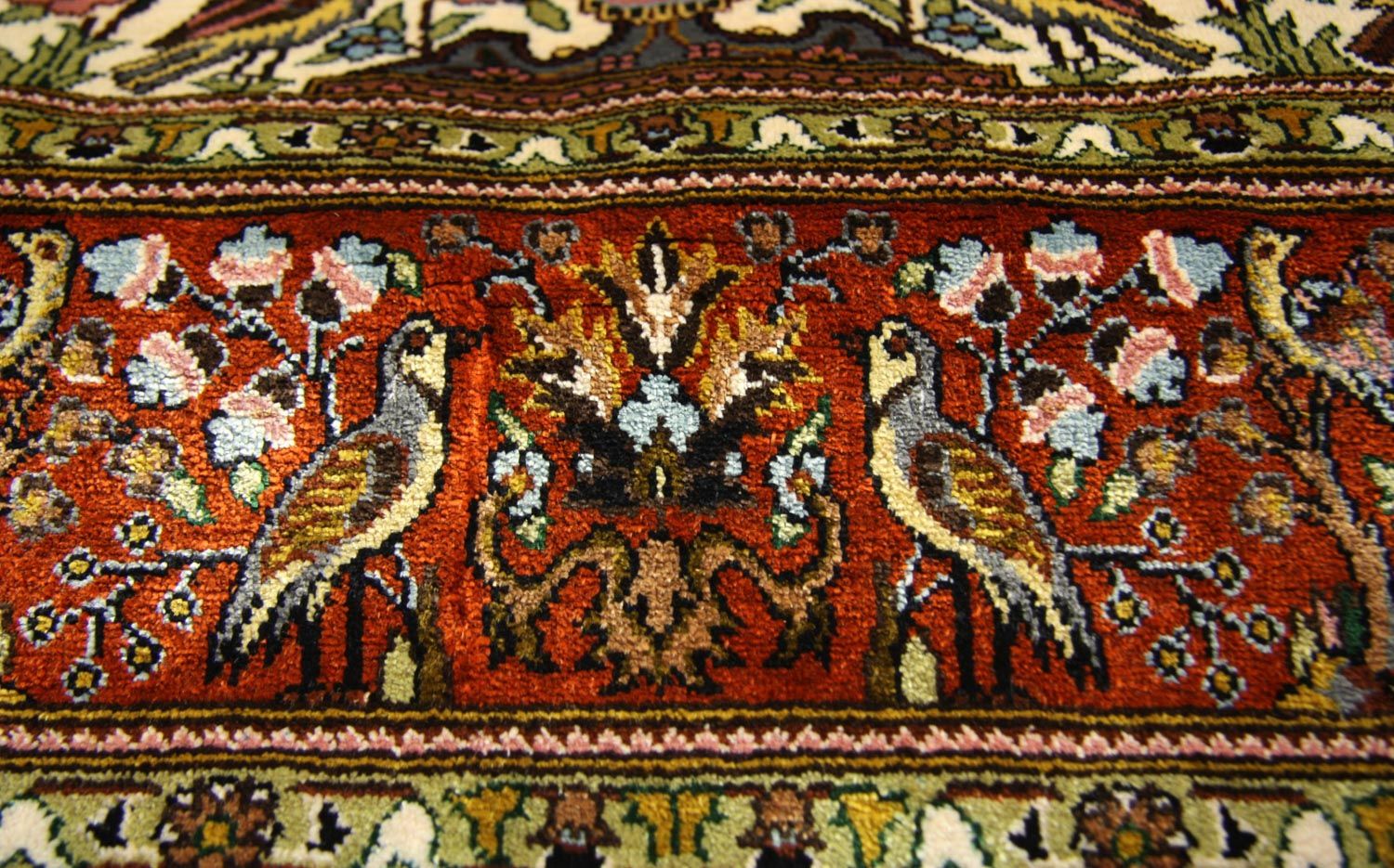 Silketæppe - Hereke Silk - Premium - 128 x 80 cm - beige