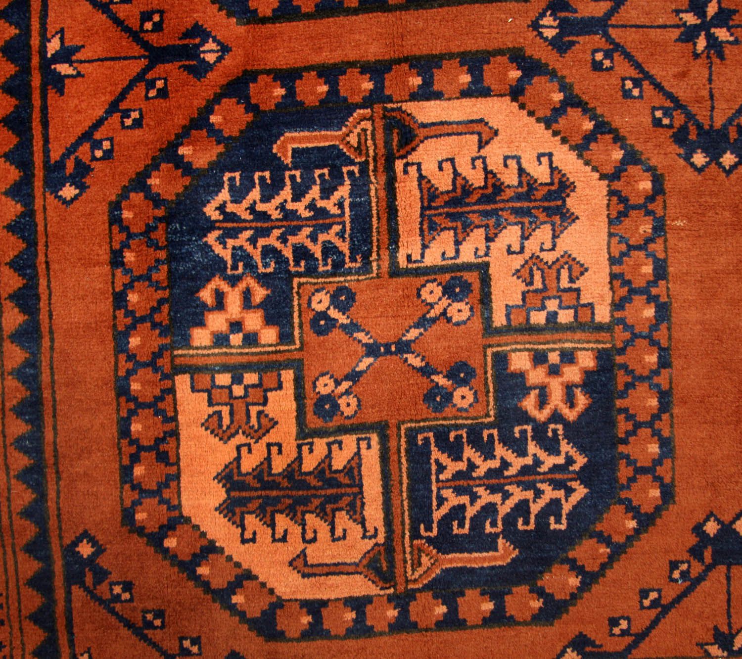 Afghansk tæppe - 290 x 208 cm - orange