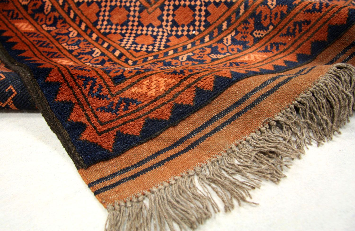 Afghansk tæppe - 290 x 208 cm - orange
