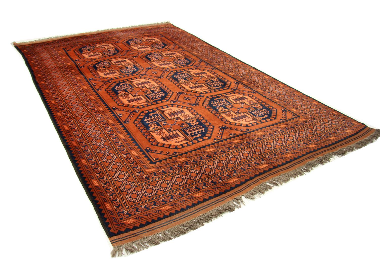 Afghansk tæppe - 290 x 208 cm - orange