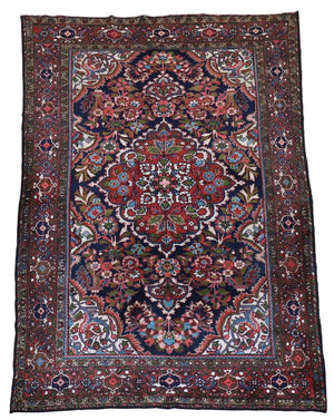 Persisk tæppe - Nomadisk - 205 x 142 cm - mørkeblå