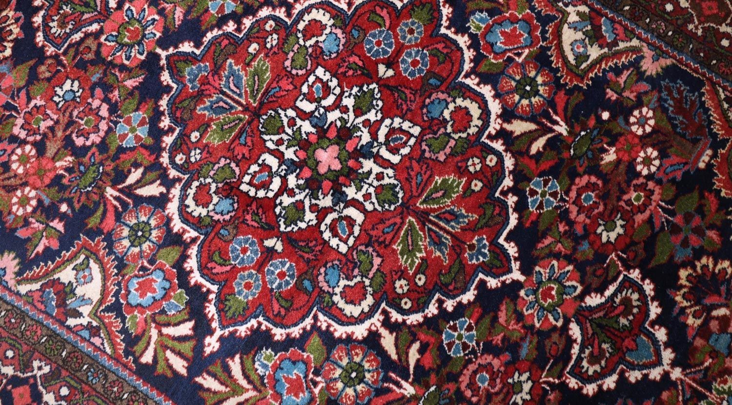 Persisk tæppe - Nomadisk - 205 x 142 cm - mørkeblå
