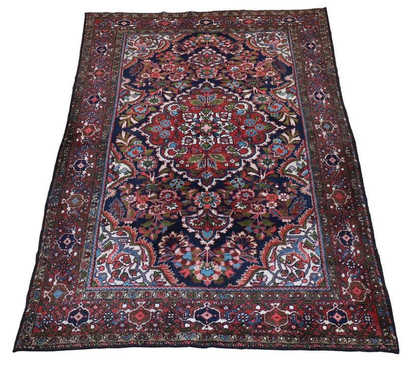Persisk tæppe - Nomadisk - 205 x 142 cm - mørkeblå