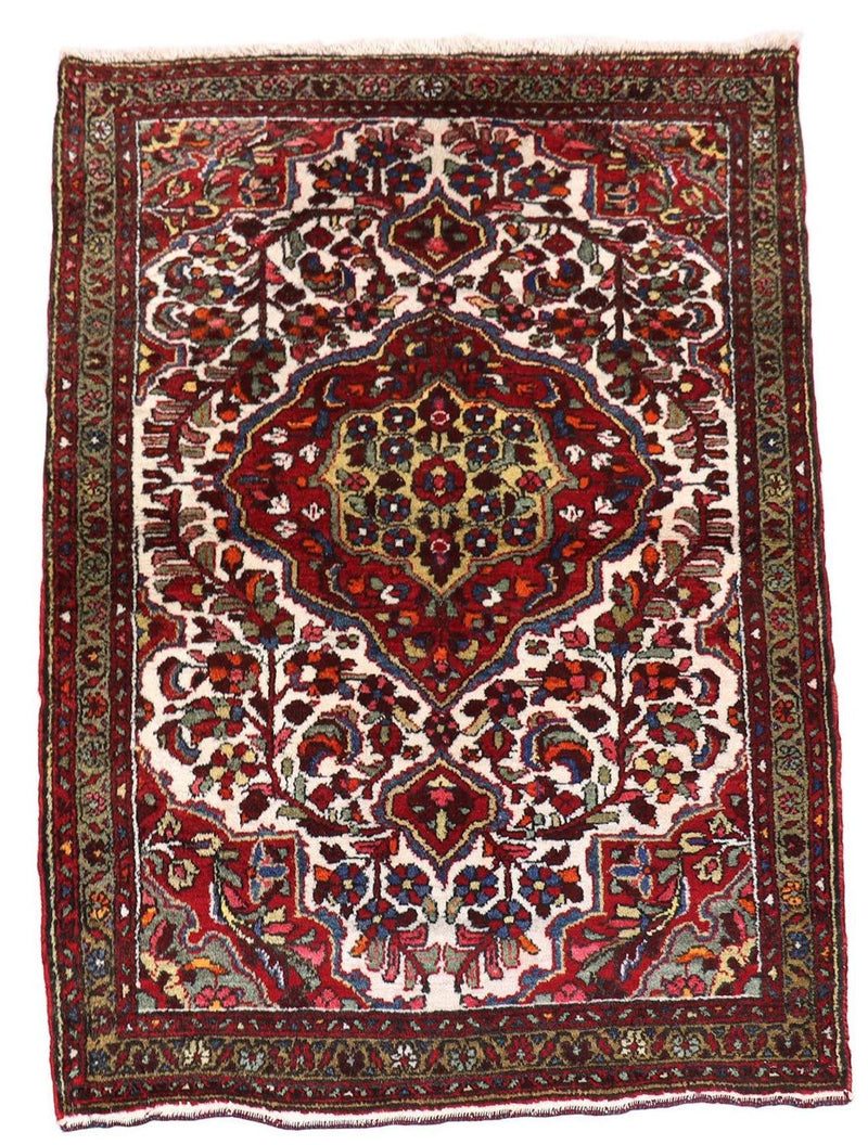 Persisk tæppe - Nomadisk - 146 x 100 cm - beige