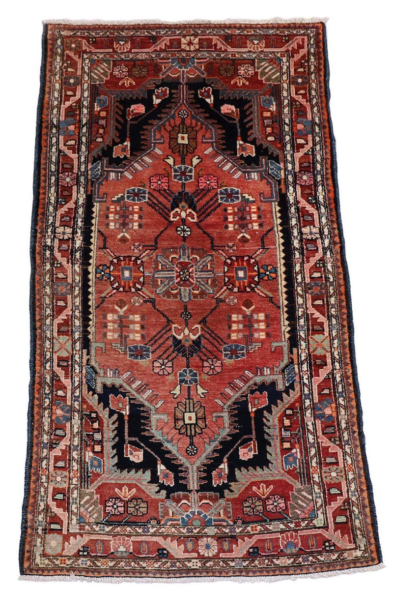 Persisk tæppe - Nomadisk - 206 x 116 cm - mørkeblå