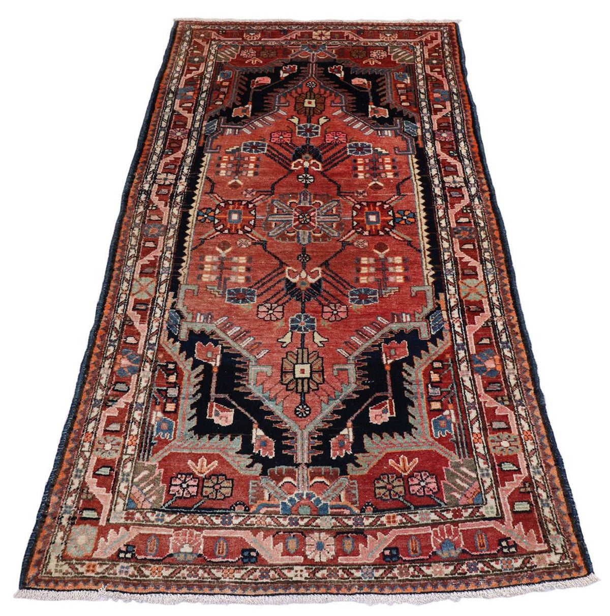 Persisk tæppe - Nomadisk - 206 x 116 cm - mørkeblå