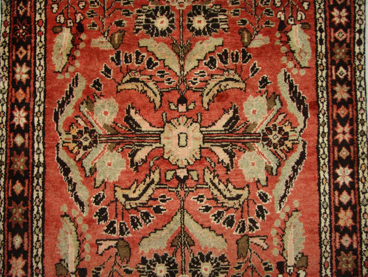 Løber Persisk tæppe - Nomadisk - 405 x 112 cm - lysrød