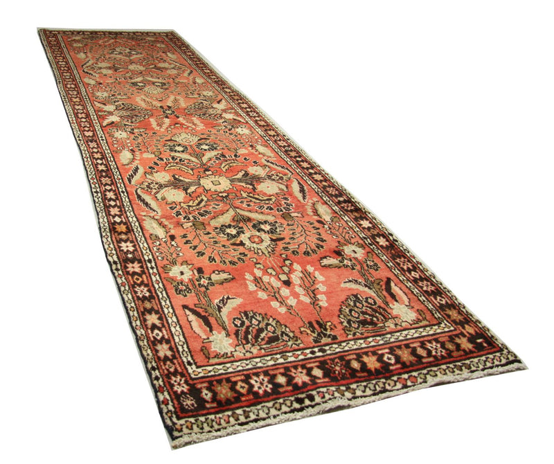 Løber Persisk tæppe - Nomadisk - 405 x 112 cm - lysrød