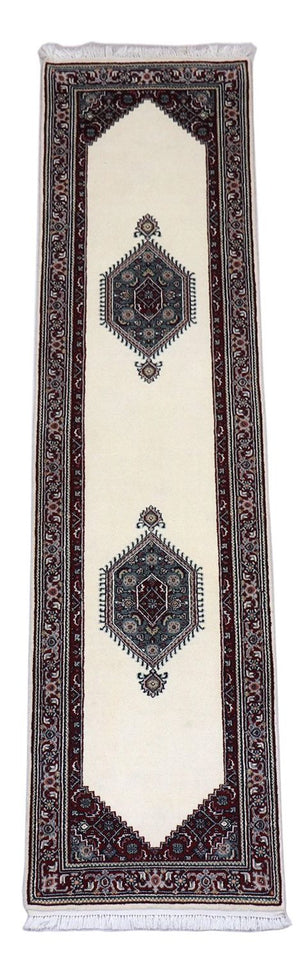 Løber Persisk tæppe - Bijar - 296 x 78 cm - lys beige