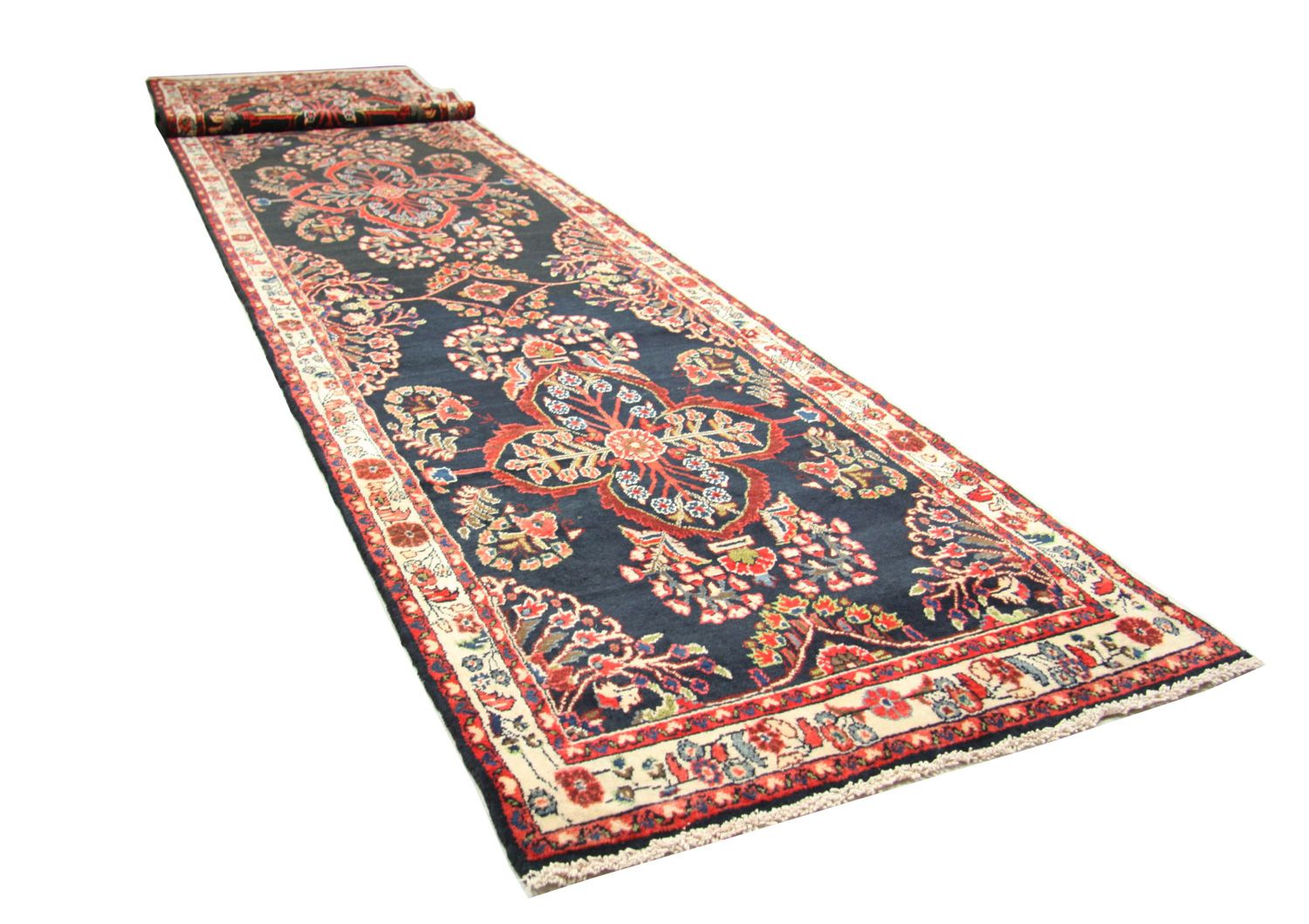 Løber Persisk tæppe - Nomadisk - 506 x 110 cm - blå