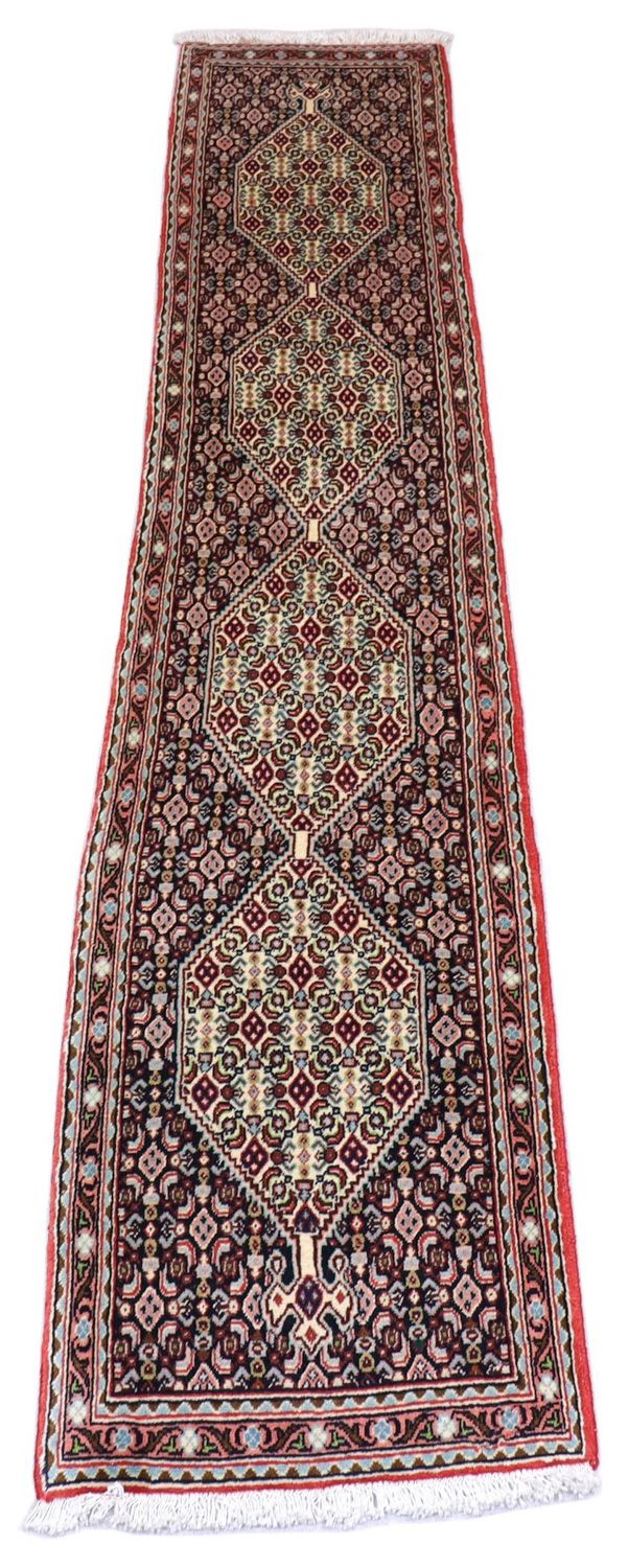 Løber Persisk tæppe - Bijar - 238 x 50 cm - mørkeblå