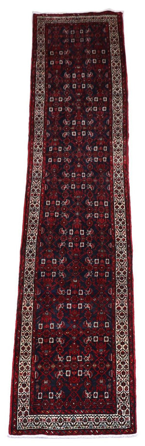Løber Orientalsk tæppe - 403 x 87 cm - mørkeblå