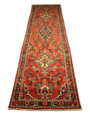 Løber Persisk tæppe - Nomadisk - 453 x 113 cm - rød