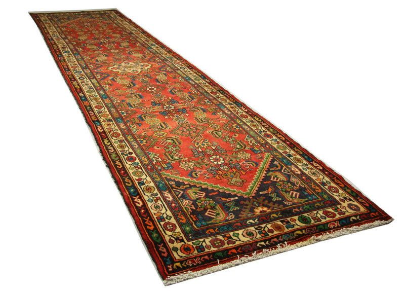 Løber Persisk tæppe - Nomadisk - 426 x 107 cm - orange
