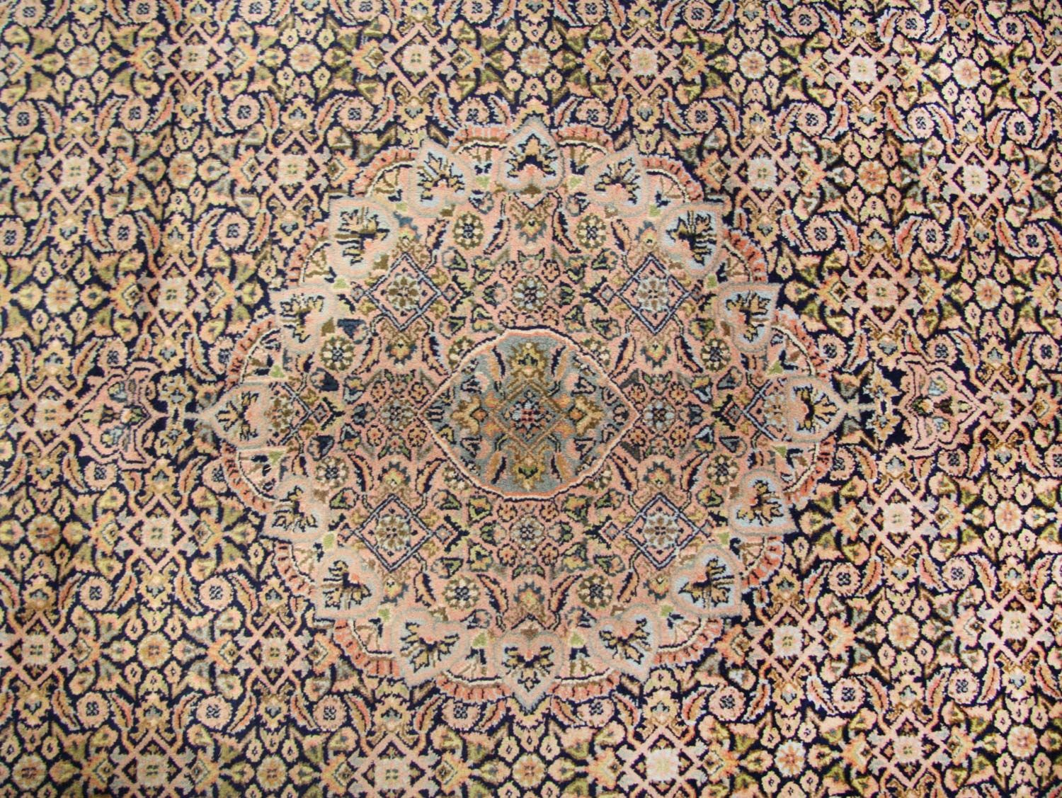 Persisk tæppe - Bijar - 290 x 248 cm - blå