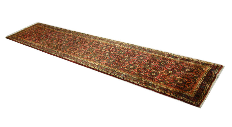 Løber Persisk tæppe - Nomadisk - 380 x 80 cm - brun