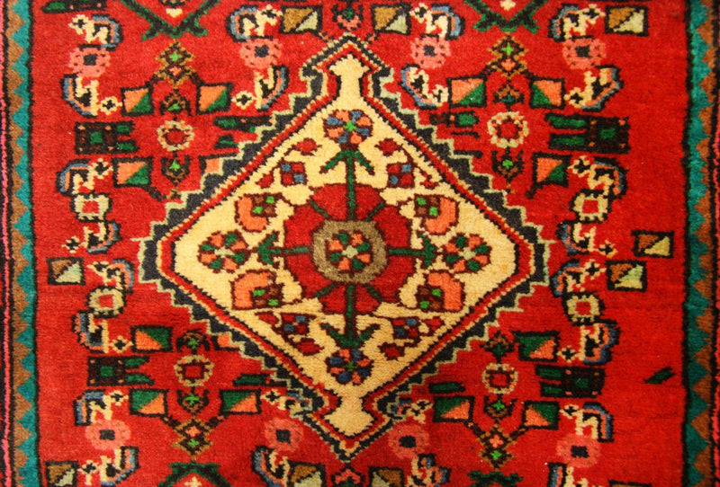 Løber Persisk tæppe - Nomadisk - 367 x 80 cm - rød