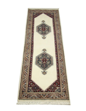 Løber Persisk tæppe - Bijar - 263 x 77 cm - beige