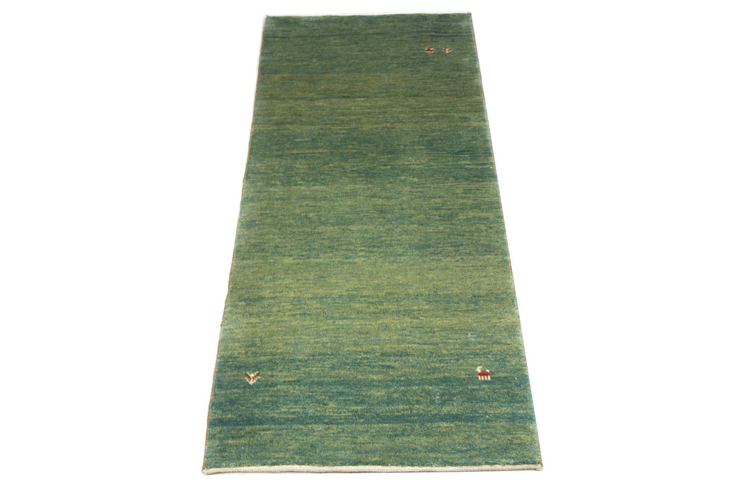 Løber Gabbeh-tæppe - Persisk - 247 x 90 cm - grøn